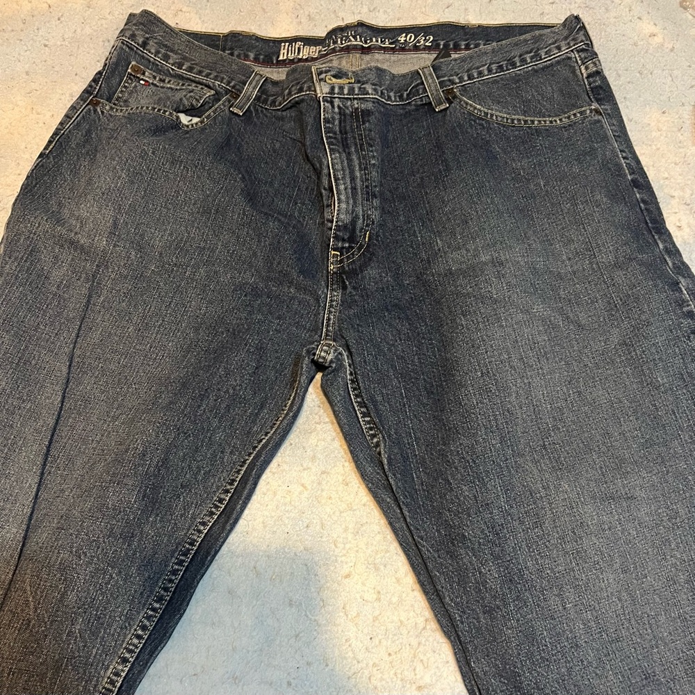 Tommy Hilfiger Men's Classic Indigo Straight Jeans 40x32